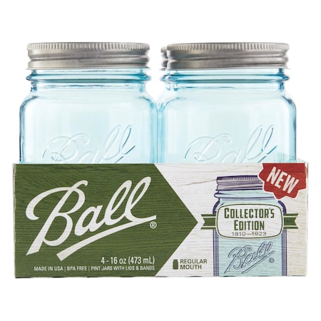 Ball CANNING JAR AQUA VINT4PK 1440069054